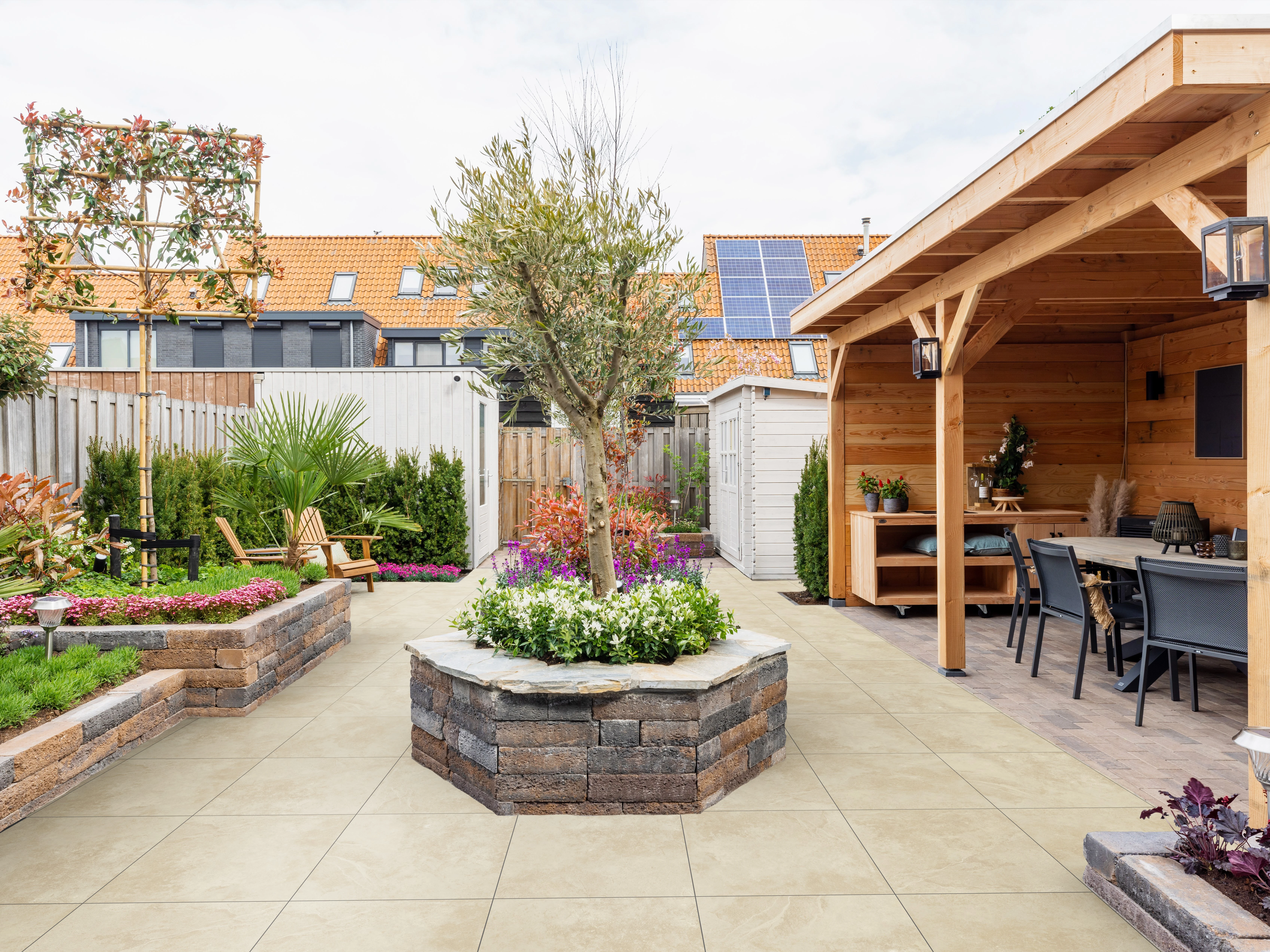 Gardenlux Keramische Tegel Cera3Line Pizarra Cream 90 x 90 x 3 cm - Afbeelding 4